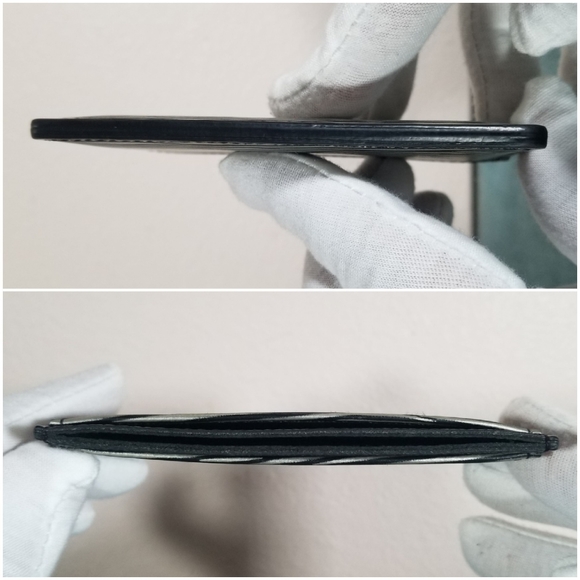 Louis Vuitton Card Case Silver Platinum Black Epi Leather Holder Wallet Rare - Picture 11 of 11